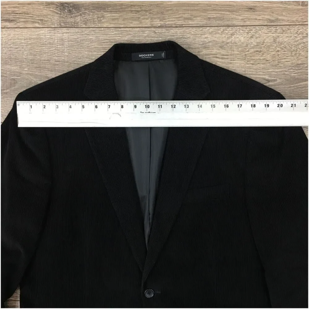 Dockers Mens Blazer‎ Sport Coat Two Button Casual Jacket Size 42L Corduroy Suits